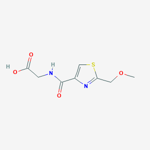 molecular formula C8H10N2O4S B6647597 2-[[2-(Methoxymethyl)-1,3-thiazole-4-carbonyl]amino]acetic acid 