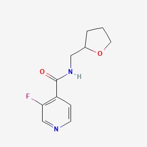 3-fluoro-N-(oxolan-2-ylmethyl)pyridine-4-carboxamide