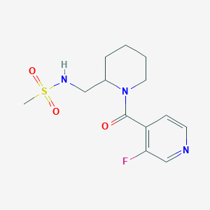 N-[[1-(3-fluoropyridine-4-carbonyl)piperidin-2-yl]methyl]methanesulfonamide