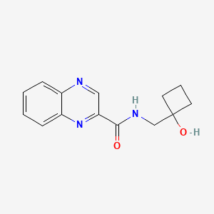 molecular formula C14H15N3O2 B6647619 N-[(1-hydroxycyclobutyl)methyl]quinoxaline-2-carboxamide 