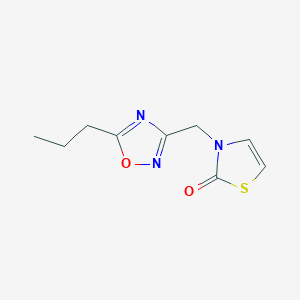 3-[(5-Propyl-1,2,4-oxadiazol-3-yl)methyl]-1,3-thiazol-2-one