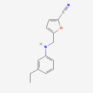 5-[(3-Ethylanilino)methyl]furan-2-carbonitrile