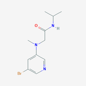 molecular formula C11H16BrN3O B6647725 2-[(5-bromopyridin-3-yl)-methylamino]-N-propan-2-ylacetamide 