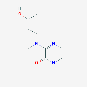 molecular formula C10H17N3O2 B6647740 3-[3-Hydroxybutyl(methyl)amino]-1-methylpyrazin-2-one 