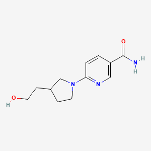 6-[3-(2-Hydroxyethyl)pyrrolidin-1-yl]pyridine-3-carboxamide