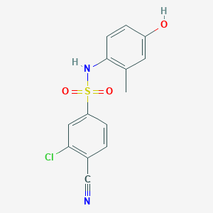 3-chloro-4-cyano-N-(4-hydroxy-2-methylphenyl)benzenesulfonamide