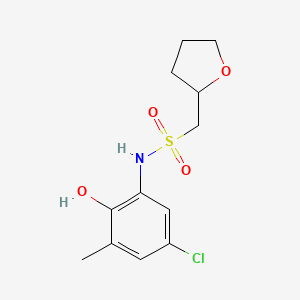 N-(5-chloro-2-hydroxy-3-methylphenyl)-1-(oxolan-2-yl)methanesulfonamide