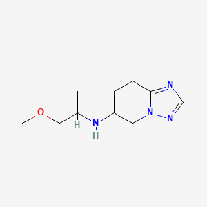 molecular formula C10H18N4O B6647767 N-(1-methoxypropan-2-yl)-5,6,7,8-tetrahydro-[1,2,4]triazolo[1,5-a]pyridin-6-amine 