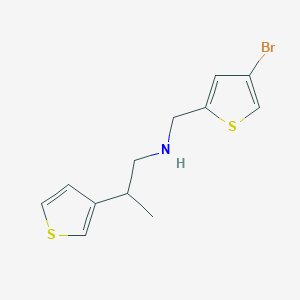 N-[(4-bromothiophen-2-yl)methyl]-2-thiophen-3-ylpropan-1-amine