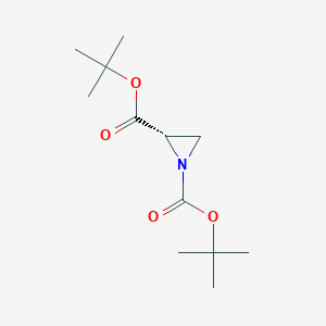 molecular formula C12H21NO4 B066478 (S)-二叔丁基氮丙啶-1,2-二羧酸酯 CAS No. 178602-42-1