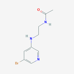 molecular formula C9H12BrN3O B6647840 N-[2-[(5-bromopyridin-3-yl)amino]ethyl]acetamide 