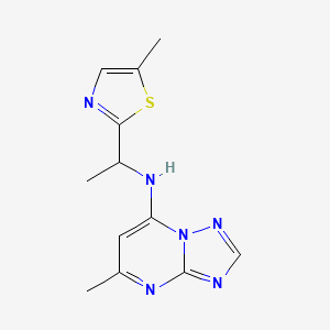 5-methyl-N-[1-(5-methyl-1,3-thiazol-2-yl)ethyl]-[1,2,4]triazolo[1,5-a]pyrimidin-7-amine