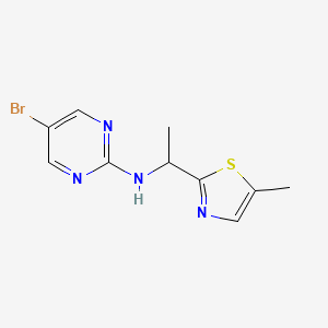 5-bromo-N-[1-(5-methyl-1,3-thiazol-2-yl)ethyl]pyrimidin-2-amine