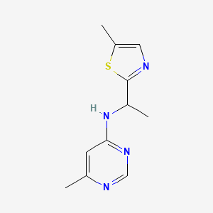 6-methyl-N-[1-(5-methyl-1,3-thiazol-2-yl)ethyl]pyrimidin-4-amine