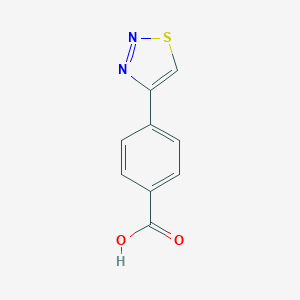 molecular formula C9H6N2O2S B066479 4-(1,2,3-噻二唑-4-基)苯甲酸 CAS No. 187999-31-1