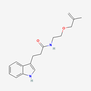 molecular formula C17H22N2O2 B6647997 3-(1H-indol-3-yl)-N-[2-(2-methylprop-2-enoxy)ethyl]propanamide 