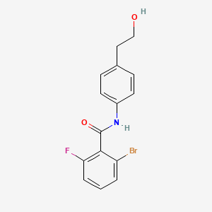 2-bromo-6-fluoro-N-[4-(2-hydroxyethyl)phenyl]benzamide