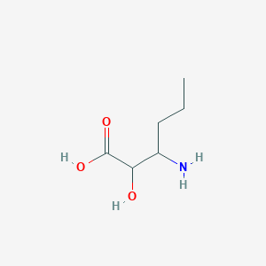 molecular formula C6H13NO3 B066480 3-Amino-2-hydroxyhexanoic acid CAS No. 166196-05-0