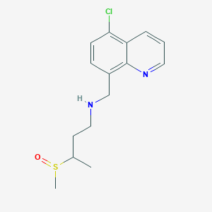 N-[(5-chloroquinolin-8-yl)methyl]-3-methylsulfinylbutan-1-amine