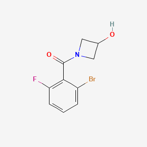 molecular formula C10H9BrFNO2 B6648018 (2-Bromo-6-fluorophenyl)-(3-hydroxyazetidin-1-yl)methanone 