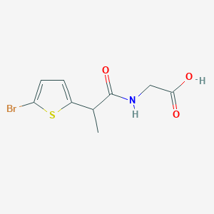 2-[2-(5-Bromothiophen-2-yl)propanoylamino]acetic acid