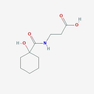 molecular formula C10H17NO4 B6648053 3-[(1-Hydroxycyclohexanecarbonyl)amino]propanoic acid 