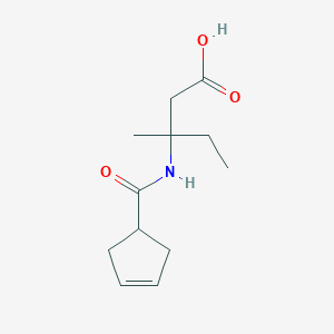 3-(Cyclopent-3-ene-1-carbonylamino)-3-methylpentanoic acid