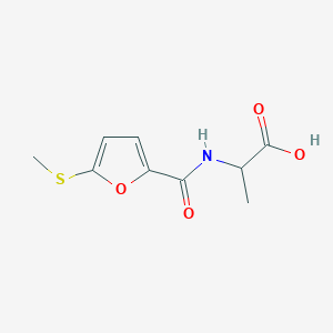 2-[(5-Methylsulfanylfuran-2-carbonyl)amino]propanoic acid