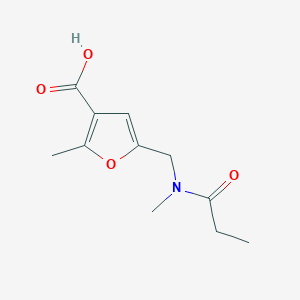 2-Methyl-5-[[methyl(propanoyl)amino]methyl]furan-3-carboxylic acid