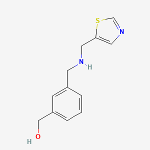 molecular formula C12H14N2OS B6648118 [3-[(1,3-Thiazol-5-ylmethylamino)methyl]phenyl]methanol 