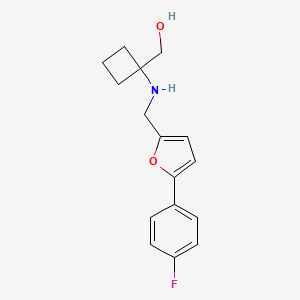 molecular formula C16H18FNO2 B6648130 [1-[[5-(4-Fluorophenyl)furan-2-yl]methylamino]cyclobutyl]methanol 