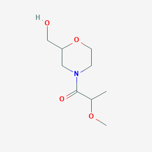 molecular formula C9H17NO4 B6648143 1-[2-(Hydroxymethyl)morpholin-4-yl]-2-methoxypropan-1-one 