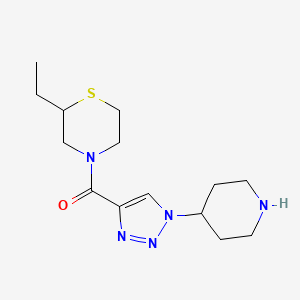 molecular formula C14H23N5OS B6648175 (2-Ethylthiomorpholin-4-yl)-(1-piperidin-4-yltriazol-4-yl)methanone 