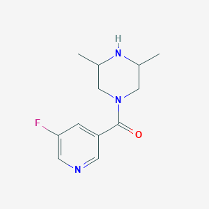 molecular formula C12H16FN3O B6648179 (3,5-Dimethylpiperazin-1-yl)-(5-fluoropyridin-3-yl)methanone 