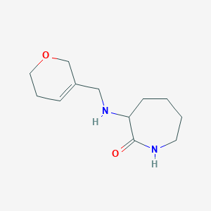 molecular formula C12H20N2O2 B6648191 3-(3,6-dihydro-2H-pyran-5-ylmethylamino)azepan-2-one 