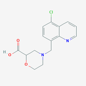 4-[(5-Chloroquinolin-8-yl)methyl]morpholine-2-carboxylic acid