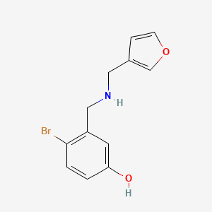 4-Bromo-3-[(furan-3-ylmethylamino)methyl]phenol