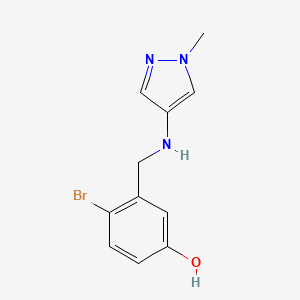 4-Bromo-3-[[(1-methylpyrazol-4-yl)amino]methyl]phenol