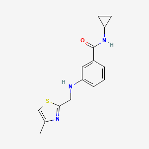 N-cyclopropyl-3-[(4-methyl-1,3-thiazol-2-yl)methylamino]benzamide