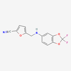 5-[[(2,2-Difluoro-1,3-benzodioxol-5-yl)amino]methyl]furan-2-carbonitrile