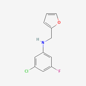 3-chloro-5-fluoro-N-(furan-2-ylmethyl)aniline