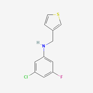 3-chloro-5-fluoro-N-(thiophen-3-ylmethyl)aniline