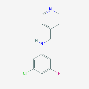 3-chloro-5-fluoro-N-(pyridin-4-ylmethyl)aniline