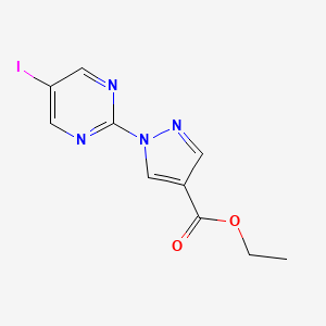 molecular formula C10H9IN4O2 B6649584 ethyl 1-(5-iodopyrimidin-2-yl)-1H-pyrazole-4-carboxylate 