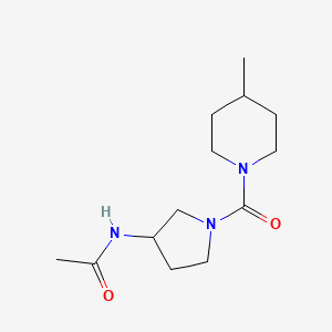 N-[1-(4-methylpiperidine-1-carbonyl)pyrrolidin-3-yl]acetamide