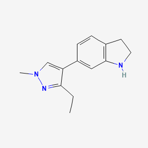 6-(3-ethyl-1-methylpyrazol-4-yl)-2,3-dihydro-1H-indole