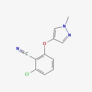 2-Chloro-6-(1-methylpyrazol-4-yl)oxybenzonitrile