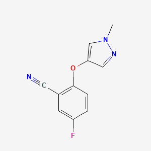 5-Fluoro-2-((1-methyl-1H-pyrazol-4-yl)oxy)benzonitrile