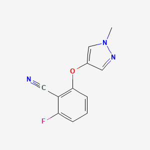 2-Fluoro-6-(1-methylpyrazol-4-yl)oxybenzonitrile