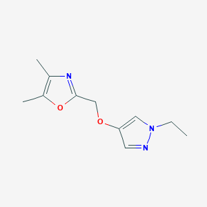 2-[(1-Ethylpyrazol-4-yl)oxymethyl]-4,5-dimethyl-1,3-oxazole